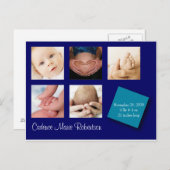 5 Foto Geburtsankündigung Ankündigungspostkarte (Vorne/Hinten)