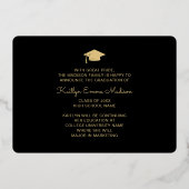 5 Foto Grad Collage Black & Gold Foil Card Folieneinladung (Rückseite)