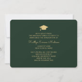 5 Foto Grad Collage Modernes Drehbuch Grün und Gol Ankündigung (Rückseite)