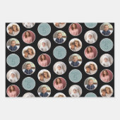 5-Foto-Grenzstreifen - Schwarz-weiß Geschenkpapier Set (Vorderseite)