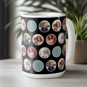 5-Foto-Grenzstreifen - Schwarz-weiß Kaffeetasse
