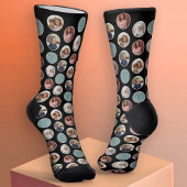 5-Foto-Grenzstreifen - Schwarz-weiß Socken