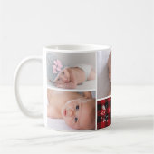 5 Foto Happy Holidays Buffalo Kariert Personalisie Kaffeetasse (Links)