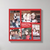 5 Foto Holiday Collage Retro Freude und Frieden Gr Leinwanddruck (Vorderseite)