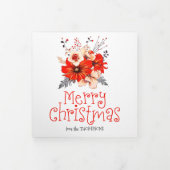 5 Foto Jahr im Live-Newsletter anzeigen Rot Dreifach Gefaltete Urlaubskarte (Cover)