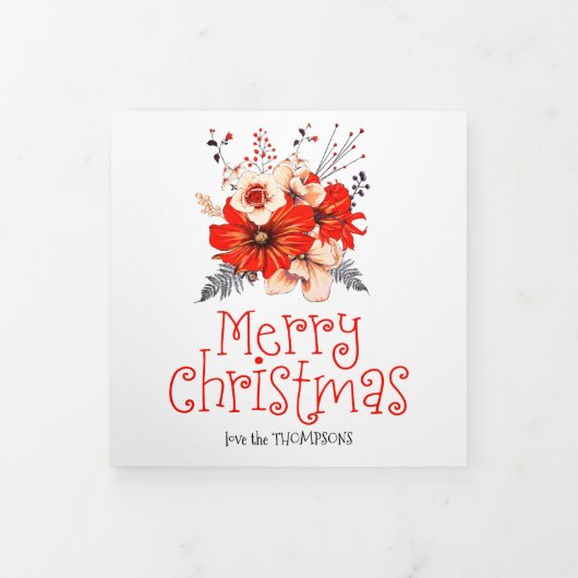 5 Foto Jahr im Live-Newsletter anzeigen Rot Dreifach Gefaltete Urlaubskarte (Cover)