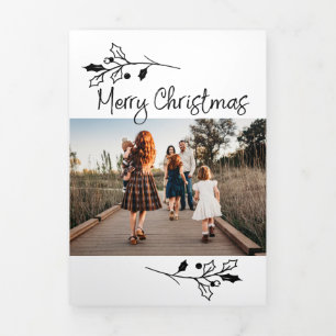 5 Foto Minimal Trifache Weihnachtskarte Dreifach Gefaltete Urlaubskarte