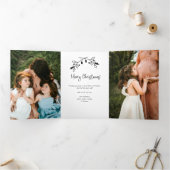 5 Foto Minimal Trifache Weihnachtskarte Dreifach Gefaltete Urlaubskarte (Innenseite)