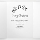 5 Foto Minimal Trifache Weihnachtskarte Dreifach Gefaltete Urlaubskarte (Innenseite Mitte)