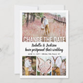 5 Foto Moderne Minimale Hochzeit Postpone | Änderu Save The Date (Vorderseite)
