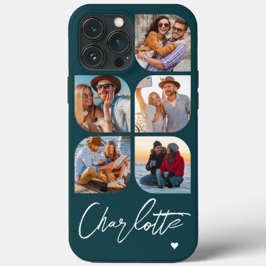 5 Foto Modernes Trendy Einfache Personalisierte Be Case-Mate iPhone Hülle (Rückseite)