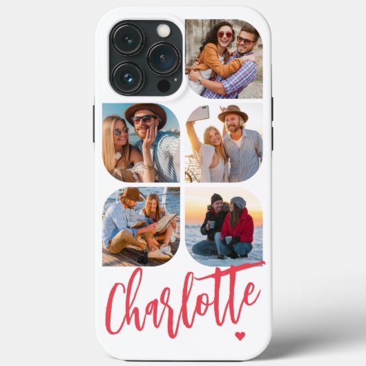 5 Foto Modernes Trendy Einfache Personalisierte Be Case-Mate iPhone Hülle (Rückseite)