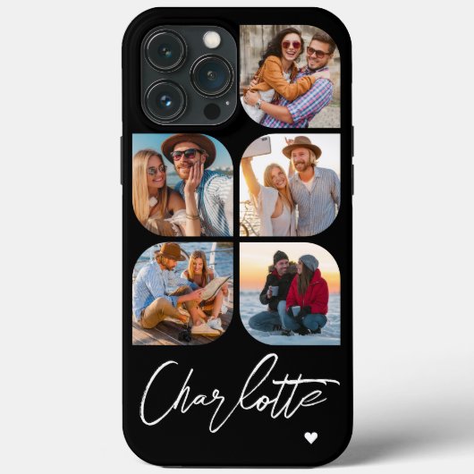 5 Foto Modernes Trendy Einfache Personalisierte Be Case-Mate iPhone Hülle (Rückseite)