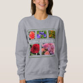 5-Foto My Favorite Blume Template Sweatshirt (Vorderseite)