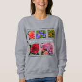 5-Foto My Favorite Blume Template Sweatshirt (Vorderseite)