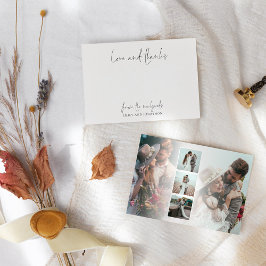 5 Foto Name Skript Hochzeit Neu verheiratete Liebe Dankeskarte