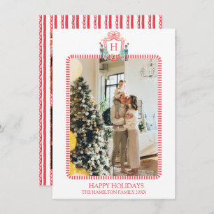 5 Foto Nutcracker Monogram Foto Grandmillennial Feiertagskarte