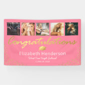 5 Foto Pink Gold Graduation Party Banner (Horizontal)