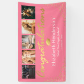 5 Foto Pink Gold Graduation Party Banner (Vertikal)