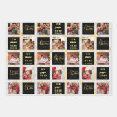 5 Foto Red Blue Black Frohe Weihnachten. Geschenkpapier Set (Vorderseite 3)