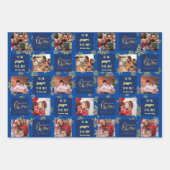 5 Foto Red Blue Black Frohe Weihnachten. Geschenkpapier Set (Vorderseite 2)