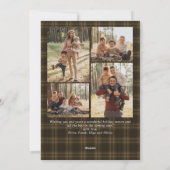 5 Foto Retro Weihnachten Karierte Gruß (Rückseite)