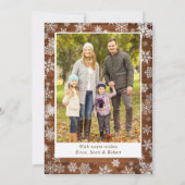 5 FOTO Retro Weihnachten Roter LKW Rustikaler Gruß (Rückseite)