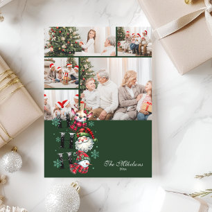 5 Foto Retro Weihnachtsmann & Freunde Weihnachten