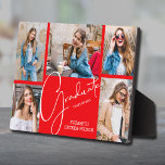 5 Foto Roter Abschluss Keepake Fotoplatte<br><div class="desc">Ein rotes Raster mit fünf Fotos Uni zeigt Ihre Lieblings-Fotos auf diesem Abschluss mit dem Wort Graduate,  Klassenjahr und Namen. Mehr Farben für Sie in unserem Shop,  Einladungen für Graduiertenfeiern,  Postkarten und Ankündigungen.</div>