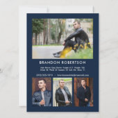 5-Foto-Schauspieler-Modell Pro 5.12x18.5-Vorlage Einladung (Rückseite)