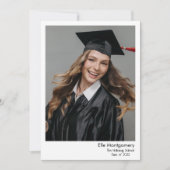 5 Foto Schwarz-Weiß-Abschluss Ankündigung (Vorderseite)