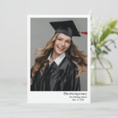 5 Foto Schwarz-Weiß-Abschluss Ankündigung (Stehend Vorderseite)