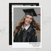 5 Foto Schwarz-Weiß-Abschluss Ankündigung (Vorne/Hinten)