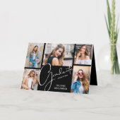 5 Foto Schwarzer Abschluss Einladung (Vorderseite)