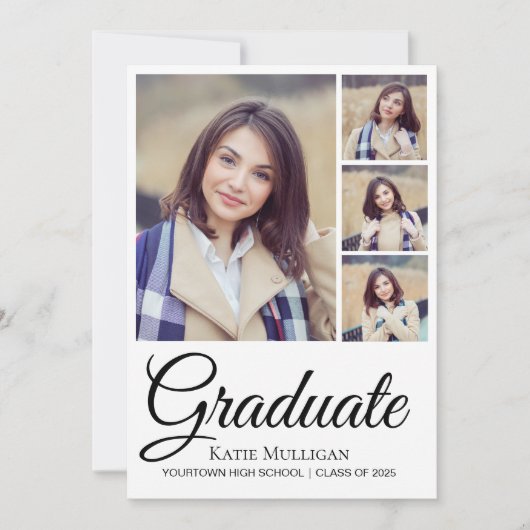 5 Foto Script bearbeitbarer Hintergrund Abschluss Ankündigung (Vorderseite)