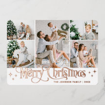 5 FOTO Sparkle Frohe Weihnachts-Rose Gold