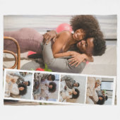 5-Foto-Stand Modernes Personalisiert Fleecedecke (Vorderseite (Horizontal))