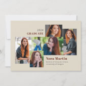 5 Foto Uni Graduate Auburn Creme Ankündigung (Vorderseite)