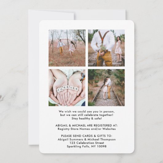 5 Foto Virtual Coups Brautparty per Mail Einladung (Rückseite)