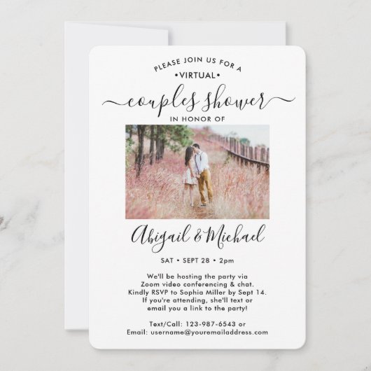 5 Foto Virtual Coups Brautparty per Mail Einladung (Vorderseite)