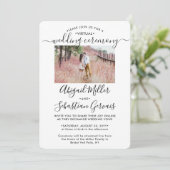 5 Foto Virtual Wedding Livestream Long Distance Einladung (Stehend Vorderseite)