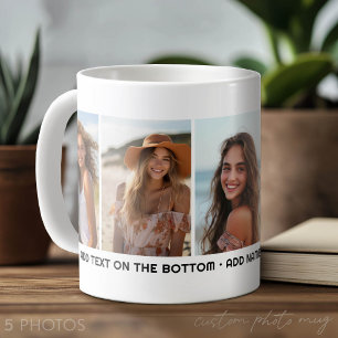 5-Foto-Vorlage Modernes Minimaler Text unter Foto Kaffeetasse