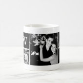 5-Foto-Vorlage Personalisiertes Monogramm Kaffeetasse (Mittel)