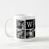 5-Foto-Vorlage Personalisiertes Monogramm Kaffeetasse (Links)
