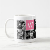 5-Foto-Vorlage rosa Monogramm Kaffeetasse (Links)