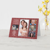 5 Foto Weihnachten Rot Kariert Karte (Gelbe Blume)