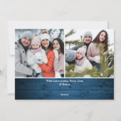 5 FOTO Weihnachten Rustikal Blauer Wald Gruß (Rückseite)