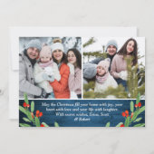 5 FOTO Weihnachten Rustikal Blauer Wald Gruß (Rückseite)