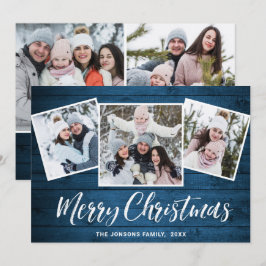 5 FOTO Weihnachten Rustikal Blauer Wald Gruß