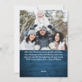 5 FOTO Weihnachten Rustikal Blauer Wald Gruß (Rückseite)